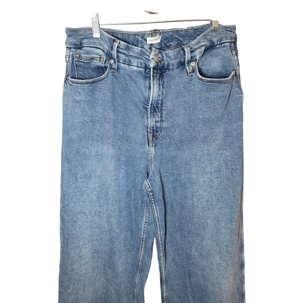 Good American Good Skate Wide Leg Jeans Medium Wash Size 16/33 - Picture 2 of 9